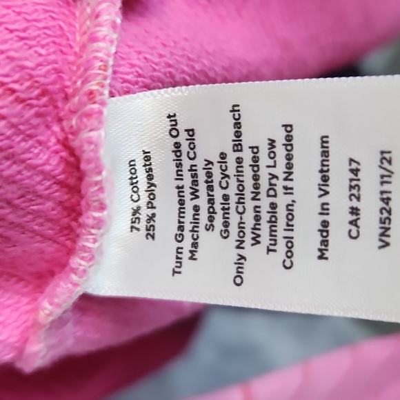 T by Talbots Pink Ombré Striped Quarter-Zip Sweatshirt - Picture 8 of 9